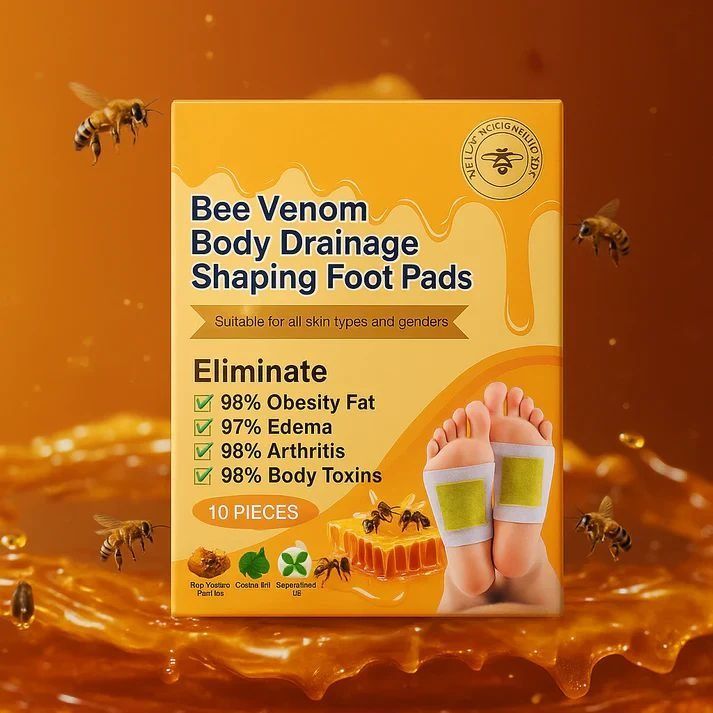 Bee Venom Detox Foot Pads | Premium Pads to Feel Better, Sleep Better & Relieve Stress | Organic Foot Patches