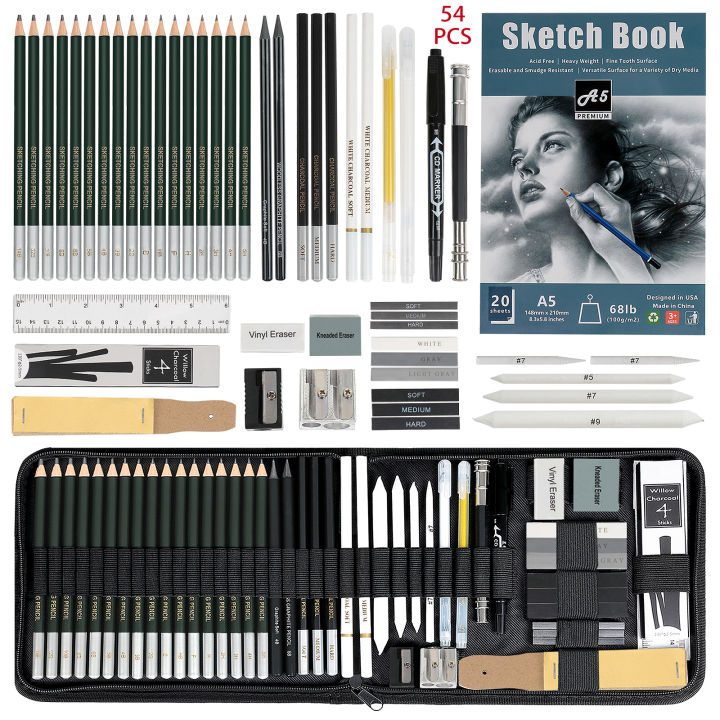 【original】 12/20/25/54/70 pcs Drawing Sketching Coloring Set Drawing ...
