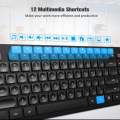 Wireless Keyboard Wireless Mouse Combo Victsing Bundling PC176B wireless keyboard and mouse compact size silent click, 2.4GHz USB original (brand stock) new box pack (black) Plug & play. 
