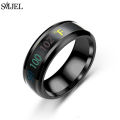 Smart Sensor Body Temperature Ring Man Women Multifunctional Stainless Steel Display Real-time Temperature Test Finger Rings. 