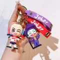 Cartoon Cute Batman Joker Harleen Quinzel Keychain for Women Men Fans Backpack Bag Car Keys Accessories Keys Holder. 
