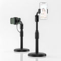 Adjustable Mobile Phone Stand with Microphone Holder for Table Desk Bed Black. 