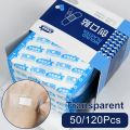 50/120Pcs Waterproof Band-Aid Wound Dressing Medical Transparent Hemostatic Tape for Swimming Bath Wound Care Protect First Aid. 