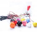 Copy SANWA Game Machine Arcade Console DIY Kit 8 Way Joystick Push Buttons For PC Raspberry Pi Zero Delay USB Board Controller. 