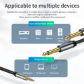 3.5mm to Double 6.5mm TRS Cable AUX Adapter Audio Cable 6.5 Jack to Stereo 3.5 Jack for Mixer Amplifier Speaker 6.35mm Adapter. 