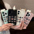 Cartoon 3D Cute Cat Case For iPhone 17 Pro Max Cover 11 16 12 13 14 15 Pro Max 17 Air 15 16 Plus Shockproof Soft Leather Funda. 