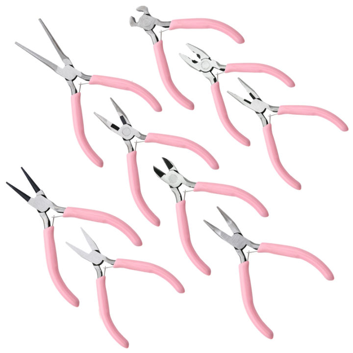 Cute Pink Color Handle Antislip Splicing and Fixing Jewelry Pliers