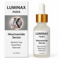 Luminax Paris Niacinamide Serum Minimizes pores and balances oil for a clearer, refined complexion.
Brightens dull skin while reducing blemishes and uneven tone.. 