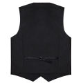 Satin Men's Solid Blue Suit Vest with Tie Handkerchief Cufflinks Business Formal Waistcoat Wedding Prom Men Sleeveless Jacket. 