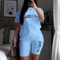 Womens Outfits Casual Vacation Short Sets Sport Jogging T-shirt+shorts 2 Piece Set Clothing Fashion 2024 Hot sales Summer Suit.