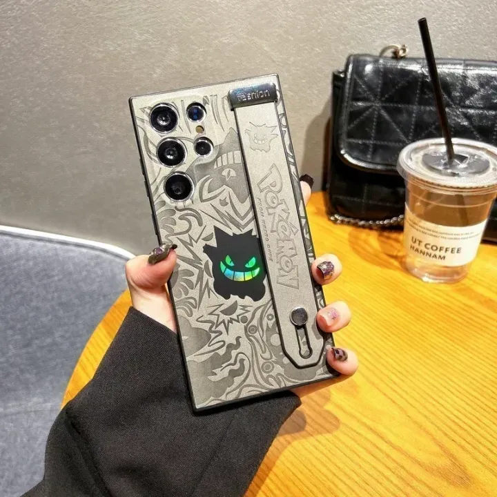Japan%20Anime%20Pocket%20Monsters%20Pok%C3%A9mon%20Gengar%20Wrist%20Strap%20Holder%20Phone%20Case%20For%20Samsung%20Galaxy%20S%2024%20%2023%2022%20Ultra%20Puls%20Leather%20Cover%20-%20Image%202