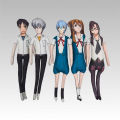 Anime EVA  Doll Asuka Langley Soryu Ayanami Rei Ikari Shinji Cosplay Doll Plush Stuffed Dolls Abstract Wire Skeleton Props. 