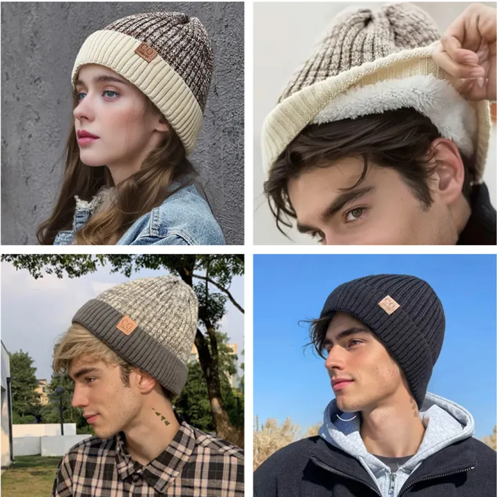 New%20Unisex%20Two-Tone%20Winter%20Hats%20Add%20Fur%20Lined%20Men%20And%20Women%20Fashion%20Warm%20Beanie%20Cap%20Casual%20Winter%20Knitted%20Hats%20-%20Image%206