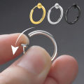 2Pcs Small Hoop Spring Ear Clips Earrings For Women Men Stainless Steel Painless No Piercing Stealth Fake Ear Jewelry 8-20mm. 