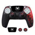 For PS5 Controller Cover Case Anti-Slip Silicone Protective Skin Compatible with PS5 Controller with Thumb Grip Cap Sticker.