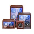 Brand Mechanical Automatic Watch Winder Luxury Wood Watch Box with LED Light and Lid Sensor Watches Storage Safe Box. 