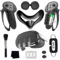 VR Accessories For Oculus/Meta Quest 3/3s/2 Silicone 9 in 1 Cover Kit, Headset Shell, Face Cover, Controller Grip Case Idea . 