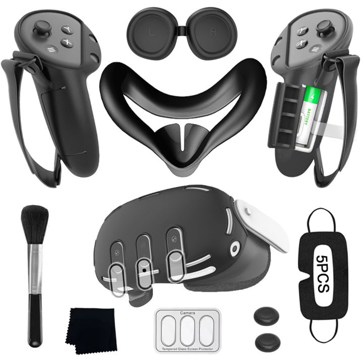 VR%20Accessories%20For%20Oculus/Meta%20Quest%203/3s/2%20Silicone%209%20in%201%20Cover%20Kit,%20Headset%20Shell,%20Face%20Cover,%20Controller%20Grip%20Case%20Idea%20%20-%20Image%203