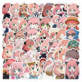 50pcs Cartoon SPY×FAMILY Anime Stickers Anya Forger Decals Kids Toys Skateboard Laptop Motorcycle Phone Car Waterproof Sticker.