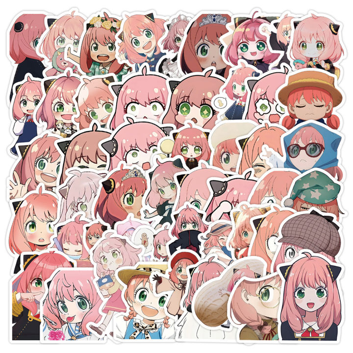 50pcs%20Cartoon%20SPY%C3%97FAMILY%20Anime%20Stickers%20Anya%20Forger%20Decals%20Kids%20Toys%20Skateboard%20Laptop%20Motorcycle%20Phone%20Car%20Waterproof%20Sticker%20-%20Image%202