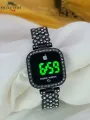 HOT DEAL NO 1 Full Diamond Touch Screen LED Watch Steel Chain with Diamonds Ladies Watches For Female Women Girl. 