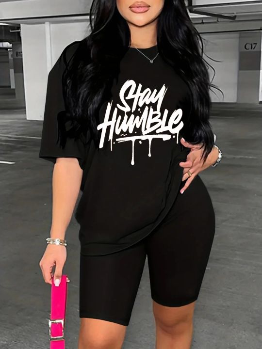 Summer%20Women's%20Letter%20Print%20Casual%20Neck%20Short%20Sleeved%20Female%20T-shirt%20Tops%20Tees%20Men%20Women%2090s%20Black%20T-shirts%20Tops%20-%20Image%202