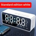 Wireless Bluetooth Speaker Small Mini Alarm Clock Portable Cannon Mini Voice Broadcast the Card Instert Vehicular Audio System W. 