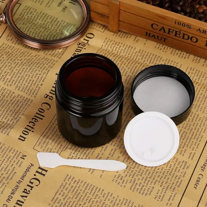 10pcs%205g-50g%20Amber%20Brown%20Glass%20Cosmetic%20Jar%20Face%20Cream%20Bottles%20Portable%20Travel%20Face%20Cream%20Cosmetic%20Container%20Accessories%20-%20Image%206
