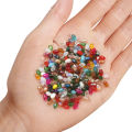 200Pcs 3x5mm Green Rice Grains Small Faceted Crystal Bead Oval Shape Glass Crystal Beads for Jewelry Making Bracelet DIY Garment. 