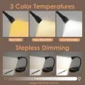 3 Color Mini LED Book Light Eye Protection Adjustable Clip 360° Flip Study Lamp Rechargeable For Travel Bedroom Reading. 
