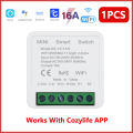 MiNi WiFi Smart Switch Cozylife App Remote Control Timer Home Improvement 2 Way Relay Work with Google Home Aleax Need Neutral. 