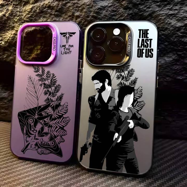 Logo The L-Last Of U-Us Tv Phone Case For IPhone 16 15 14 13 12 11 Plus Pro Max Multicolor Aurora Laser Shockproof Funda Cover