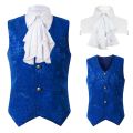 2024 Vest Men Renaissance Steampunk Coat Gothic Jacquard Waistcoat Single Breasted Business Formal Dress Vest for Suit.