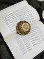 Golden Flower paperweight | Customise Terrazzo Jesmonite Bookend | paper weight | Nordic Designs. 