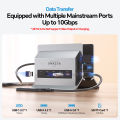 PULWTOP Dual-USB C Mac Laptop Docking Station with USB 2.0, SD/TF Vertical Dock Stand for MacBook Pro Air M3 M4 M5. 