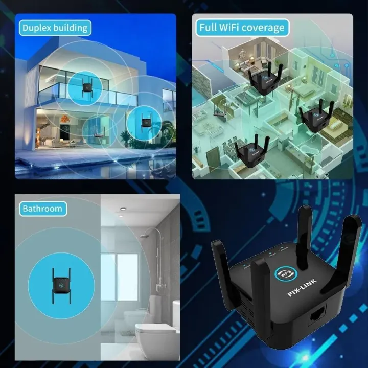 PIXLINK%20AC24%20WiFi%20Extender%201200Mbps%202.4&5Ghz%20Dual%20Band%20Wireless%20Long%20Range%20Extender%20Quick%20Setup%20For%20Home%20Signal%20Booster%20-%20Image%204