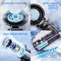 Mini rechargeable fan and Portable Handheld Turbo fan with LED Display, Cooling AC Fan X05 - 3000mAh Battery, Transparent Desk & Travel Fan for Office, Outdoor, Camping.