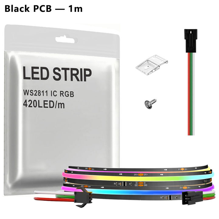 SPI%20COB%20LED%20Strip%20Light%20RGB+IC%20WS2811%20Addressable%20420LEDs/m%20Dream%20Color%20WS2812B%20High%20Density%20Flexible%20COB%20FCOB%20Led%20Lights%20RA90%20-%20Image%208