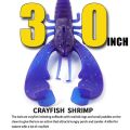 SUNMILE 6pieces Fishing Lures Crayfish Shrimp 7.5cm/3.5g Soft Baits Creature Baits Iscas Artifical Bait Bass Perch Fishing Baits. 