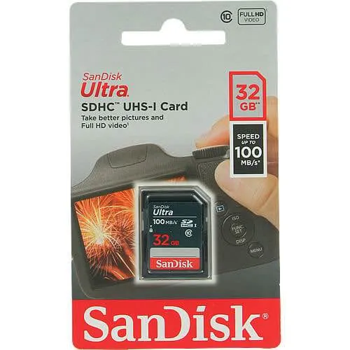 SanDisk%2032GB%20Ultra%20SD%20Card%20UHS-I%20100mb%20SDHC%20Memory%20Card%20-%20Image%202