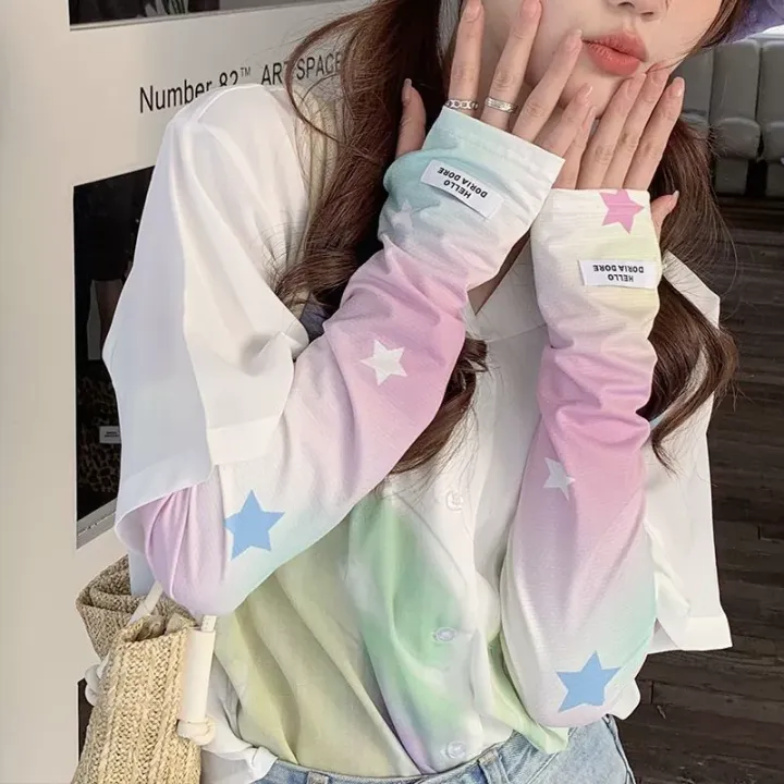 1/4Pairs%20Women%20Ice%20Silk%20Sleeves%20Breathable%20Loose%20Fit%20Sun-Proof%20Cooling%20Travel%20Arm%20Covers%20Summer%20Flower%20Outdoor%20Sport%20Sleeves%20-%20Image%207