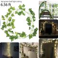 1Pack Ivy Fake Vines Artificial Ivy with 20 LED String Light Leaf Wall Faux Leaves For Room Garden Office Wedding Wall Decortion. 