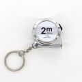 Portable mini tape measure Small household measuring tape retractable 2m Mild steel key chain tape measure Mini measuring tools. 