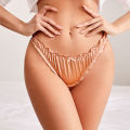 1Pcs/7Pcs Hot Sale Ladies Frill Trim Satin Ice Silk Seamless No Show Underwear Invisible Briefs Tanga Bragas Women's Panties.