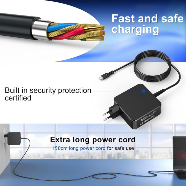 65W%20Type%20C%2020V%203.25A%2045W%20USB%20C%20PD%20Universal%20Laptop%20Charger%20Power%20Ac%20Adapter%20for%20MacBook%20ASUS%20ZenBook%20Lenovo%20Dell%20Xiaomi%20Air%20HP%20-%20Image%202