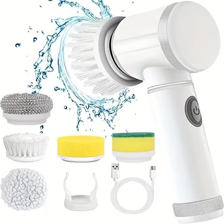 Electric%20Spin%20Scrubber,%20Bathroom%20Cordless%20Cleaning%20Brush%20Power%20Scrubber%20with%205%20Replaceable%20Brush%20Heads,%20Electric%20Cleaning%20Brush%20-%20Image%202