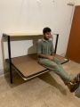 Folding wall bed. 