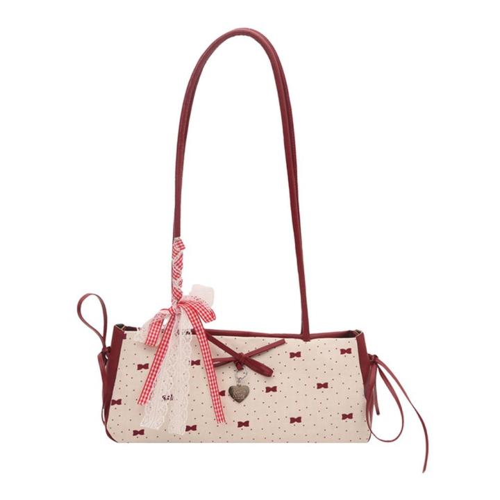 Women's%20Crossbody%20Bag%20Handbag,%20Polka%20Dot%20Bow%20Design%20Korean%20Style,%20Shoulder%20Strap%20&%20Top%20Handle,%20New%20Summer%20Fashion%20-%20Image%207