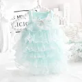 Summer Princess dog Dress for Little Small Puppies pet Animal Cat Tutu Wedding Party Skirt Clothes for Chihuahua Poodle. 
