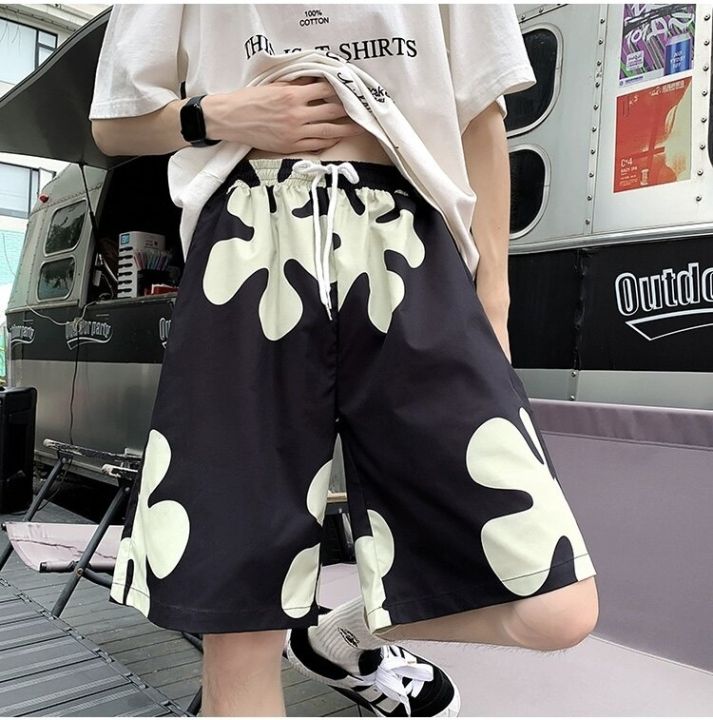 Mai Lang floral shorts are 3 dark green/light green/black. fabric is suitable for water activities, chill, beach or even falls.